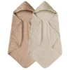 Muslin Hooded Baby Towels, 100% Cotton, Ultra-Soft & Absorbent Baby Bath Towels with Hood for Newborn & Infant