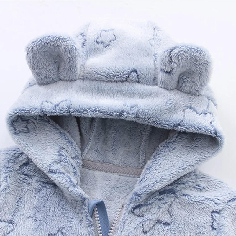 Soft Newborn Baby Clothes Flannel Autumn Winter Baby Boys Girls Jumpsuit Cartoon Newborn Bodysuit Warm Rompers for Babies 0-12M - Image 3