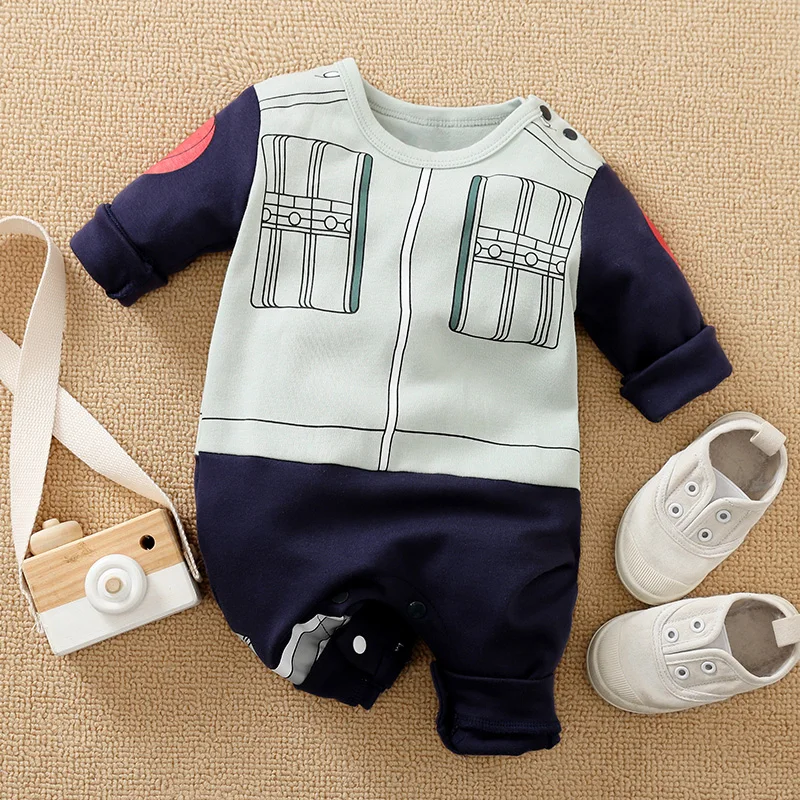 Newborns Baby Clothes Long-Sleeved Trousers Banquet COTTON Cartoon Anime 0-24 months Spring and autumn Fashion neonatal romper - Image 3