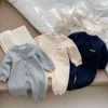 Autumn Winter Newborn Baby Clothes Letter Print Boy Romper Warm Infant Girl Soft Fleece Jumpsuit Pajamas 2026 Bodysuit for 0-24M