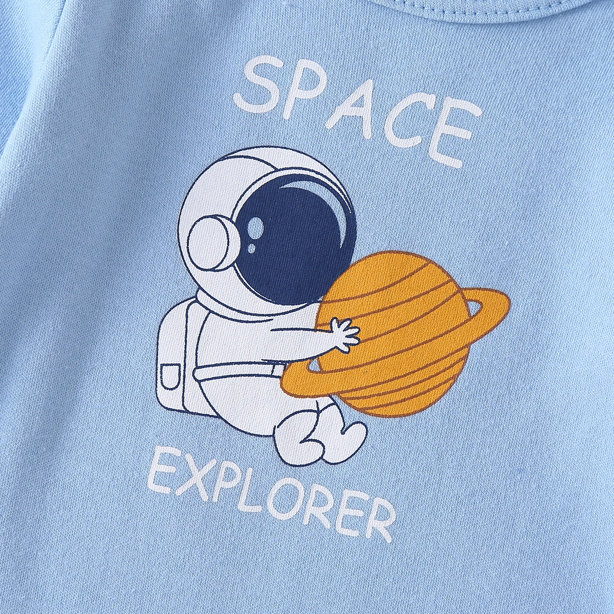 3-Pack Baby Boy Long-Sleeve 100% Cotton Rompers, Crew Neck Casual Infant Onesies, Space Print One-Piece Jumpsuits, Soft Breathable Everyday Wear for 0-18 Months, Newborn Hospital Essentials, Baby Clothes Clearance Sale - Image 3