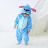 Baby Kigurumi Stitch Cartoon Romper Infant Kids Animal Jumpsuits Toddler Clothes Girls Boys Halloween Cosplay Pyjamas Costumes