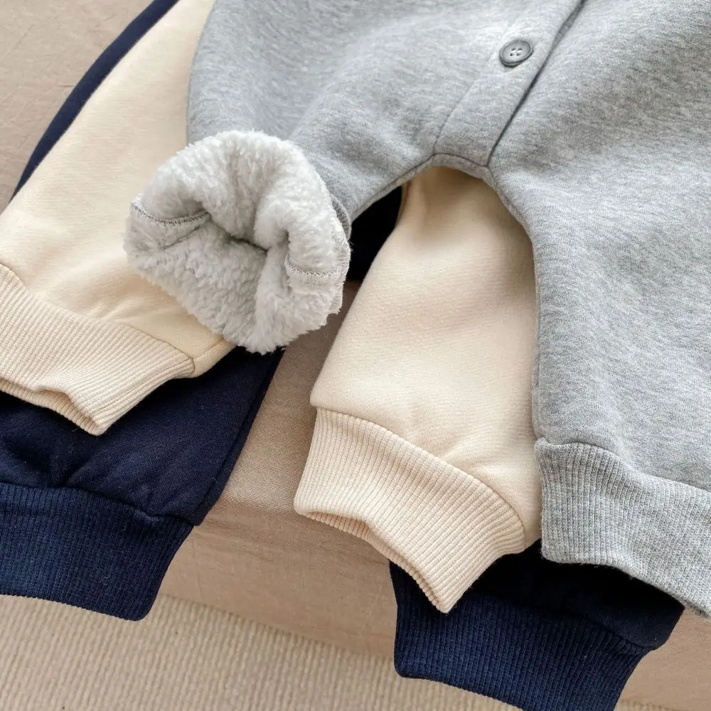 Autumn Winter Newborn Baby Clothes Letter Print Boy Romper Warm Infant Girl Soft Fleece Jumpsuit Pajamas 2026 Bodysuit for 0-24M - Image 13