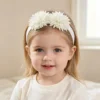 Double Fluffy Flower Baby Headband Soft Elastic Hair Bands for Children Handmade Princess Turban Newborn Girls Hair Accessories