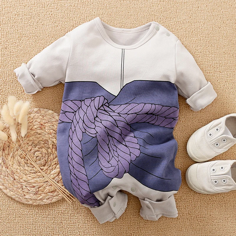 Newborns Baby Clothes Long-Sleeved Trousers Banquet COTTON Cartoon Anime 0-24 months Spring and autumn Fashion neonatal romper - Image 5