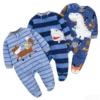 Newborn Baby Romper Spring Autumn Fleece Zipper Boy Girl Pajamas Outfit Animal Jumpsuit Infants Clothing 0 -12 Months