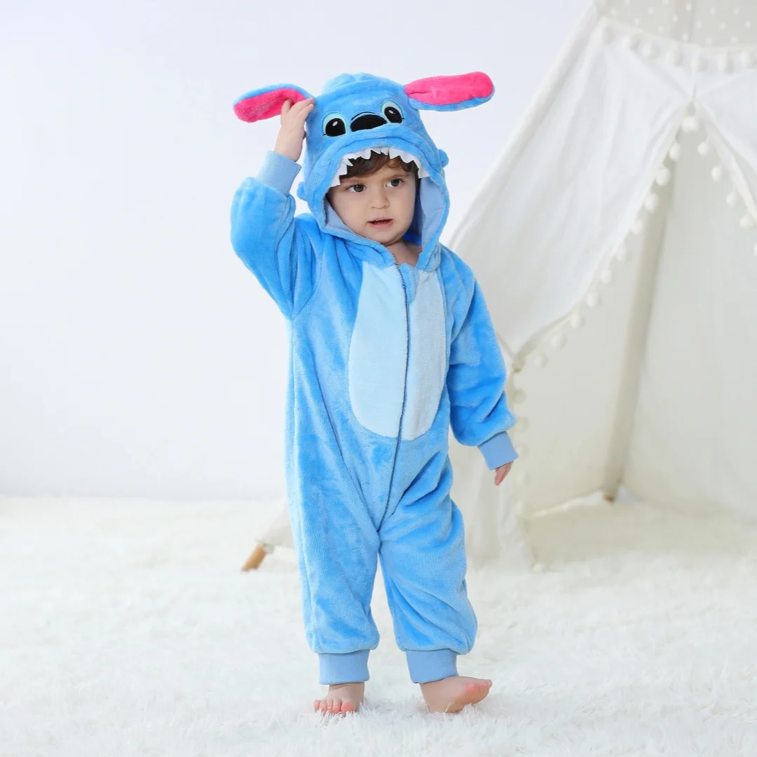 Baby Kigurumi Stitch Cartoon Romper Infant Kids Animal Jumpsuits Toddler Clothes Girls Boys Halloween Cosplay Pyjamas Costumes - Image 12