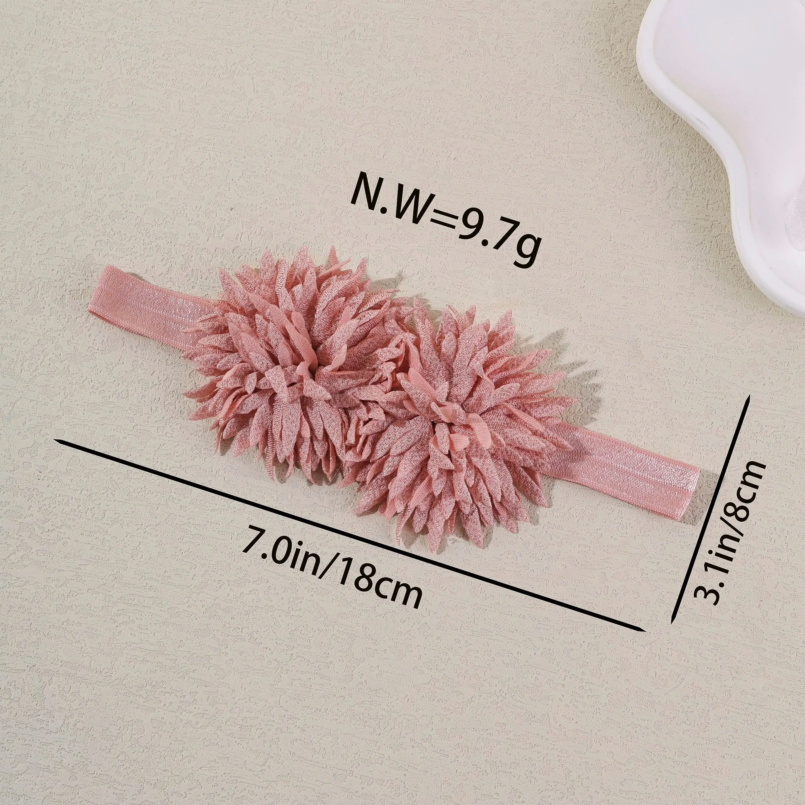 Double Fluffy Flower Baby Headband Soft Elastic Hair Bands for Children Handmade Princess Turban Newborn Girls Hair Accessories - Image 2