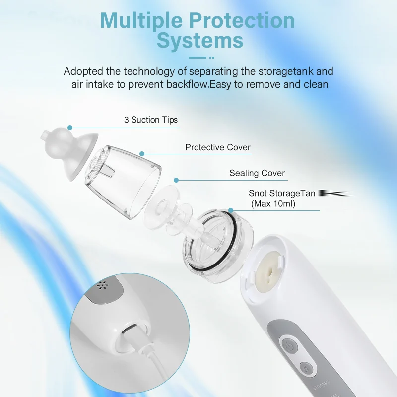 2025 New Pattern Baby Electric Nasal Aspirator Charging Version Newborn Baby Nasal Aspirator Suck Out Prevent Nasal Congestion - Image 13